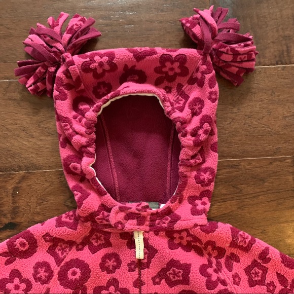 REI infant pink jacquard fleece suit - Picture 2 of 8